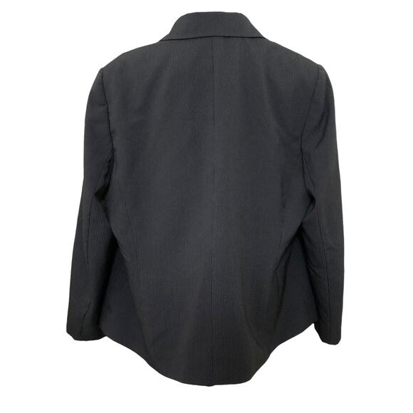 Evan Picone 18W Pinstriped Double Flap Pockets Notched Lapel Suit Jacket Blazer - Picture 3 of 10